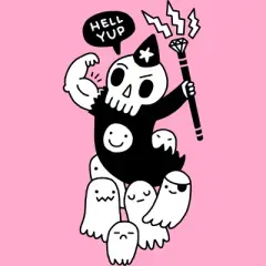 Women's Design By Humans Super Duper Necromancer By obinsun Racerback Tank Top