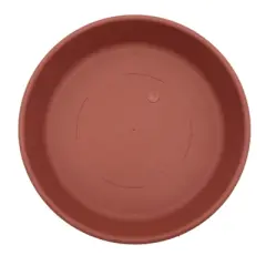 The HC Companies Classic Plastic 14" Round Plant Flower Pot Planter Deep Saucer Drip Tray for Indoor or Outdoor Settings, Fits 15.5" Pots, Clay