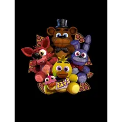 Five Nights at Freddy's Character Plushies Boy's Black T-shirt