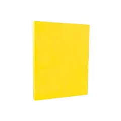 JAM Paper Colored 65lb Cardstock 8.5 x 11 Coverstock Yellow Recycled 104018B