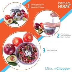 Kitchen + Home Miracle Chopper 5 in 1 Food Chopper - As Seen on TV Manual Food Processor