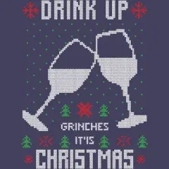 Women's Design By Humans Drink Up Grinches Ugly Christmas Sweater By shirtpublic Racerback Tank Top