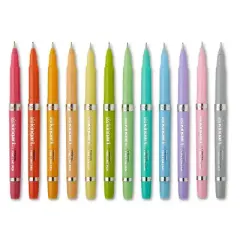 KINGART Pastel Fine Line Pens 12 Colors