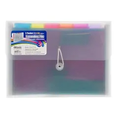 BAZIC Products&reg; Rainbow 7-Pocket Letter Size Poly Expanding File, Pack of 3