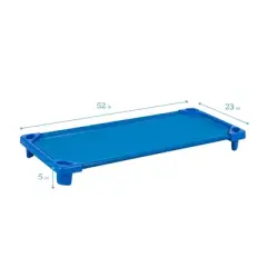 ECR4Kids Streamline Cot, Assembled, Standard Size - Blue