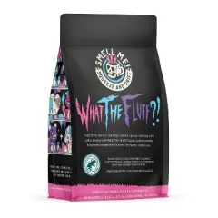 Bones Coffee Company What the Fluff?! Ground Coffee Beans Berry Cotton Candy Flavor 12 oz Medium Roast (Ground)
