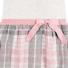 Hope & Henry Girls' Long Sleeve Skater Sweater Dress with Bow, Toddler