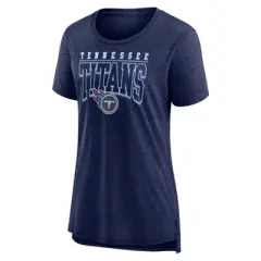 NFL Tennessee Titans Women's Champ Caliber Heather Short Sleeve Scoop Neck Triblend T-Shirt