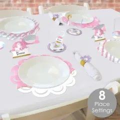 Big Dot of Happiness Rainbow Unicorn - Magical Unicorn Baby Shower or Birthday Party Paper Charger & Table Decorations Chargerific Kit for 8