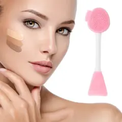 Unique Bargains Soft Double-headed Facial Mask Brush 2 Pcs