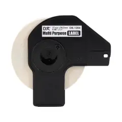 Brother DK-1204 Multi-Purpose Paper Labels 2-1/10" x 2/3" Black on White 400 Labels/Roll 3 Rolls/Box