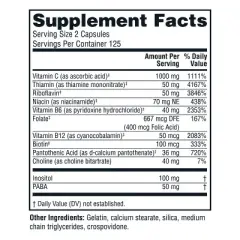 Twinlab Stress B-Complex Caps - Energy Support Supplement with Vitamin B12 and B6 - 250 Capsules