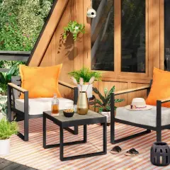 7'x10' Narrow Wornstripe Rectangular Woven Outdoor Area Rug Coral Orange - Threshold&trade;