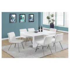Glossy Dining Table - White - EveryRoom