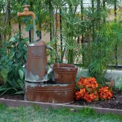 Rustic Invisible Flowing Spout Watering Can Fountain - Alpine Corporation