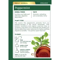 Traditional Medicinals Organic Peppermint Herbal Tea - 16ct
