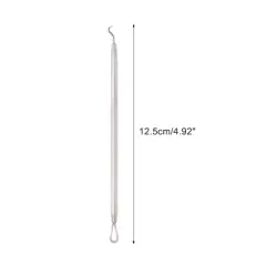 Unique Bargains Bent Hook Pimple Extractor 4.92" Silver Tone 1 Pc