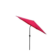 Kumasinova 10FT Outdoor Umbrella with Crank Tilt,Patio Umbrella with 8 Ribs,Beach Umbrella for Garden,Outdoor Umbrellas for Patio&Decks,Red