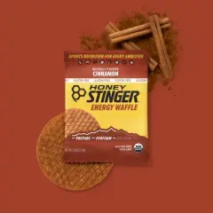Honey Stinger Cinnamon Gluten-Free Organic Energy Waffle Box of 16