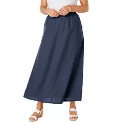Jessica London Women&rsquo;s Plus Size Linen Maxi Skirt