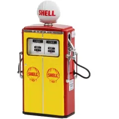 1954 Tokheim 350 Twin Gas Pump "Shell Oil" Yellow and Red "Vintage Gas Pumps" Series 12 1/18 Diecast Model by Greenlight