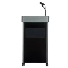 Greystone Lectern with Sound Lecture Podium Charcoal Slate - Hampden Furnishings