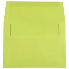 JAM Paper A7 Colored Invitation Envelopes 5.25 x 7.25 Ultra Lime Green 96151H