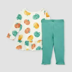 Burt's Bees Baby&reg; Grateful Pumpkins Tunic & Ribbed Leggings Set