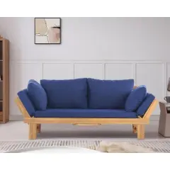 FDW Outdoor Couch Patio Couch Daybed with Adjustable Armrest & Cushion