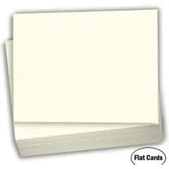 Hamilco Blank Index Cards 5 x 8 Card Stock 80lb Cover Cream Cardstock Paper - 100 Pack