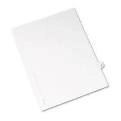 Avery-Style Legal Exhibit Side Tab Dividers 1-Tab Title F Ltr White 25/PK 01406