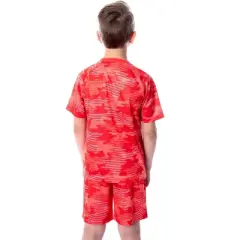 DC Comics Boys' Justice League Digital Camo The Flash 2 PC Pajama Set Red