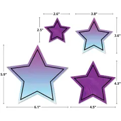Teacher Created Resources&reg; Brights 4Ever Star Accents, Assorted Sizes, 60 Per Pack, 3 Packs