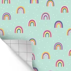 Teacher Created Resources&reg; Peel and Stick Decorative Paper Roll, 17-1/2" x 10 ft, Oh Happy Day Rainbow