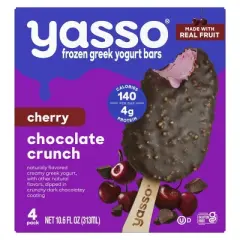 Yasso Frozen Greek Yogurt Cherry Chocolate Crunch - 10.6 fl oz/4ct