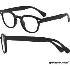 grinderPUNCH Classic Reading Glasses for Women and Men Stylish Lightweight Readers Round Readers for Women and Men - 2 Pack