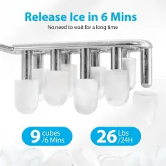 Aeitto Bullet Ice Maker Countertop, Pellet Ice Machine, Black