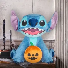 Gemmy Stitch with Jack O' Lantern Halloween Greeter, Multi