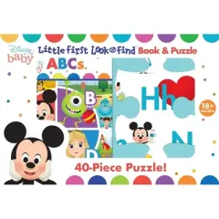 Disney Baby: Little First Look and Find Book & Puzzle - by  Pi Kids (Mixed Media Product)