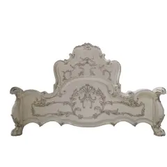 91" Queen Bed Dresden Traditional Carved Design & Claw Feet - Acme Furniture
