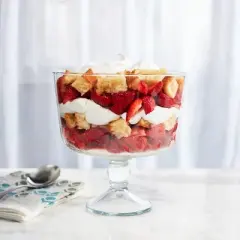 Libbey Selene Footed Glass Trifle Bowl, 9 inch