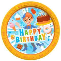 Treasures Gifted Blippi Plates 9in - Blippi Party Supplies - 8 Pack