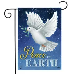 Briarwood Lane Garden Flag 12x18 For Outdoor Peace on Earth Dove Christmas For Christmas Garden Flag Flags For Outside