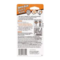 Gorilla Glue .35oz Super Glue with Brush & Nozzle: Fast Drying Clear Adhesive for Art, Stationery, Office Use