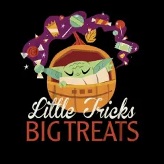 Boy's Star Wars The Mandalorian Halloween Grogu Big Treats T-Shirt