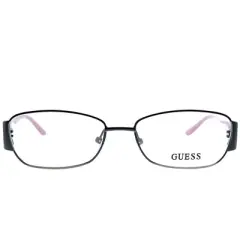 Guess GU 2307 BLK Unisex Rectangle Eyeglasses Black Pink 52mm