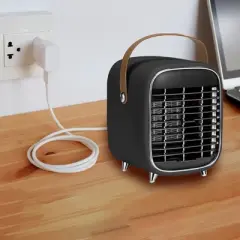 Link Portable Electric Desk and Countertop Quiet Ceramic Space Heater Multi Heat Settings For Office, Home, Bedroom & More