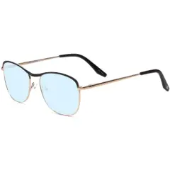 Scott & Zelda SZ7451 Unisex Blue Light Block Eyeglasses in Matte Black Gold 55mm +0.25 Custom Lens Non-Refundable