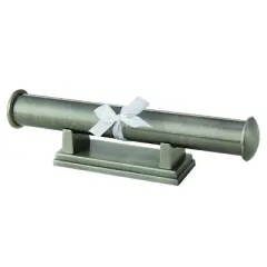 Jiallo  Plain Certificate Holder with Stand - Pewter Finish