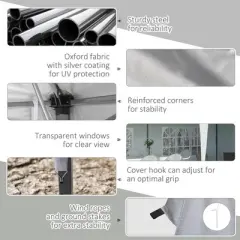 72"Outsunny 10' x 20' Pop Up Canopy Tent with 4 Sidewalls, Heavy Duty Tents for Parties, Outdoor Instant Gazebo with Carry Bag, White